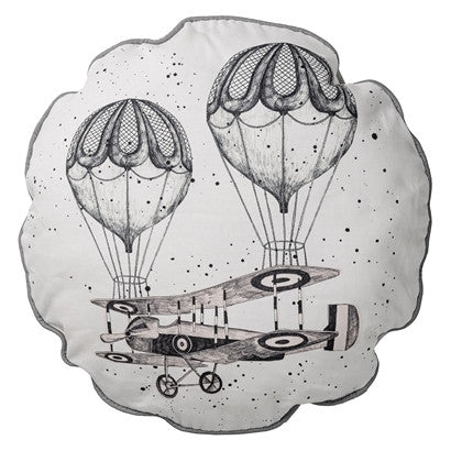 Pude fra Bloomingville, Rosa/Grå, Flyvemaskine/Luftballon