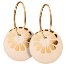 Bloom øreringe - Scherning - Stor - NUDE/Gold