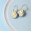 Splash Duo øreringe - Scherning - Cloud Blue/Gold