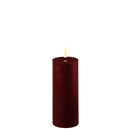 Real Flame LED Lys  - Deluxe Homeart - Mørk Bourgogne - Bloklys 5x12,5 cm