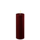 Real Flame LED Lys  - Deluxe Homeart - Mørk Bourgogne - Bloklys 5x15 cm