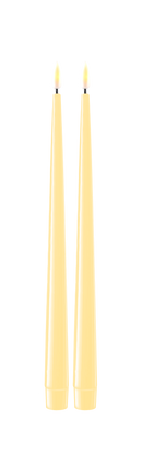 Real Flame LED Lys  - Deluxe Homeart - Lys Gul - Kertelys 28cm 2stk.