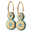 Bloom Dotty øreringe - Scherning - Aquamarine/Gold