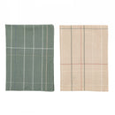 Viskestykker fra Bloomingville, Beige/Grøn, Sæt med 2 