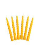 Snoede lys fra Candles with a Twist, Gul, Pakke m/6.