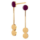 SPOT Dotty med vedhæng ørestikker - Scherning - Bordeaux/Gold