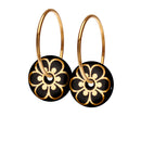 Flora øreringe - Scherning - Black/Gold