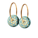 Flora øreringe - Scherning - Aquamarine/Gold