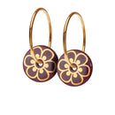 Flora øreringe - Scherning - Bordeaux Gold