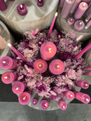 Real Flame LED Lys  - Deluxe Homeart - Magenta - Bloklys 7,5x15cm