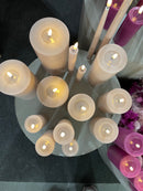 Real Flame LED Lys  - Deluxe Homeart - Rose - Bloklys 7,5x15cm