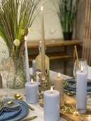 Real Flame LED Lys  - Deluxe Homeart - Støvet Blå - Bloklys 7,5x15cm