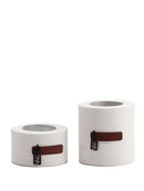 Fyrfadsstager fra OOhh collection, Sæt m/2, Hvid/Brun