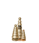 Juletræer fra OOhh collection, mahogni, sæt med 3, platinum