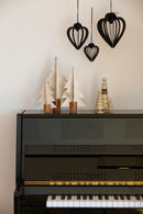 Juletræer fra OOhh collection, mahogni, sæt med 3, platinum