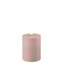 Real Flame LED Lys  - Deluxe Homeart - Rose - Bloklys 7,5x10 cm