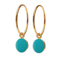 Spot øreringe - Scherning - Stor - Aquamarine/Gold