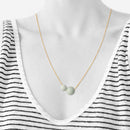 Glow Halskæde m/2 perler fra Scherning, Spearmint