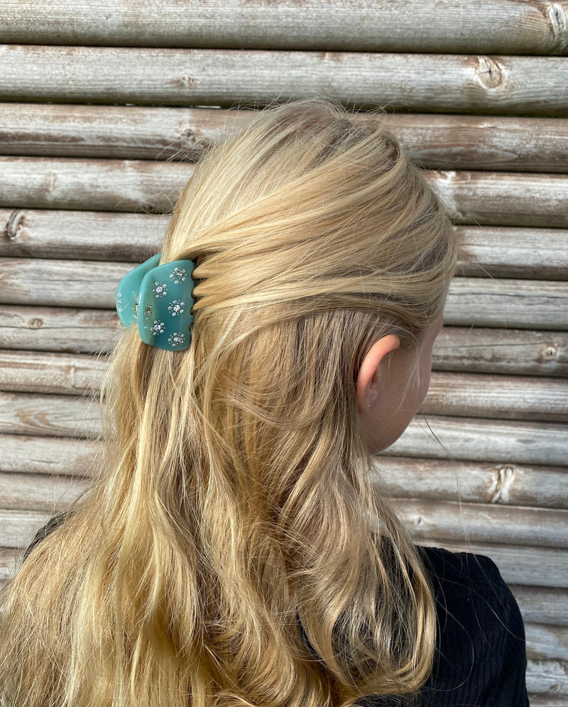 Flora hårklemme - Nava Copenhagen - Turquoise