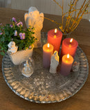 Real Flame LED Lys  - Deluxe Homeart - Magenta - Bloklys 7,5x15cm