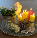 Real Flame LED Lys  - Deluxe Homeart - Lyse Gul - Bloklys 5x10 cm