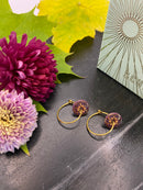 Flora øreringe - Scherning - Bordeaux Gold