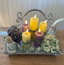 Real Flame LED Lys  - Deluxe Homeart - Lyse Gul - Bloklys 5x10 cm