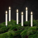Real Flame LED Lys  - Deluxe Homeart - Hvid - 6 stk. Juletræslys