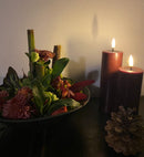 Real Flame LED Lys  - Deluxe Homeart - Mørk Bourgogne - Bloklys 5x10 cm