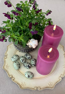 Real Flame LED Lys  - Deluxe Homeart - Magenta - Bloklys 7,5x10 cm