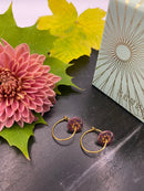 Flora øreringe - Scherning - Bordeaux Gold