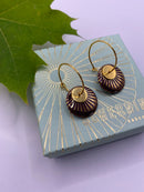 Splash Duo øreringe - Scherning - Bordeaux/Gold