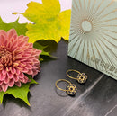 Flora øreringe - Scherning - Black/Gold