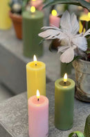 Real Flame LED Lys  - Deluxe Homeart - Lyse Gul - Bloklys 5x10 cm